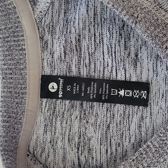 💲1️⃣ 90 Degrees by Reflex XS Women Grey Crew Lightweight Longsleeve Sweater - Picture 12 of 13